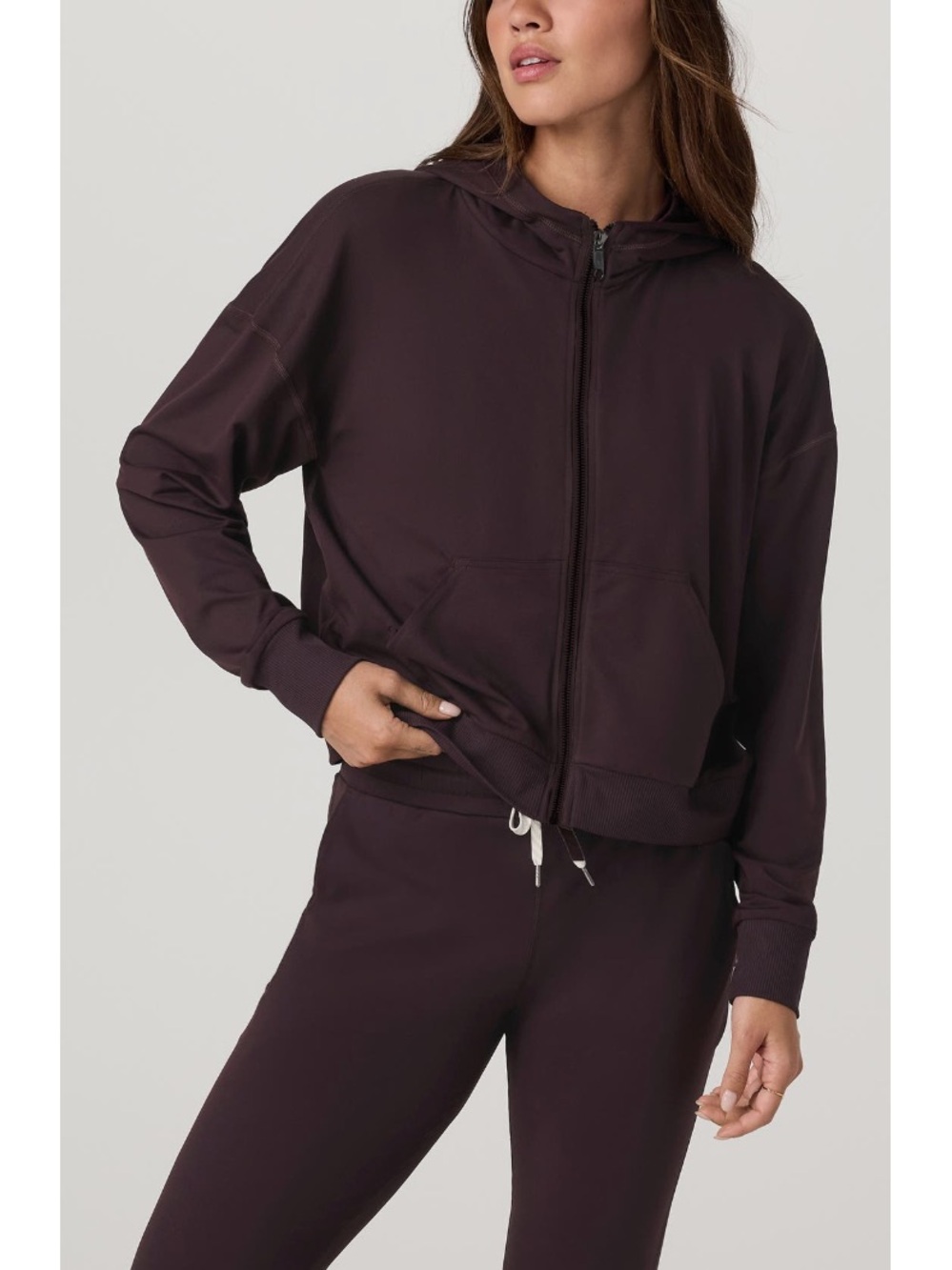 Vuori Halo modern Zip-Up Hoodie Jacket
in Raisin Women’s L NWT - Picture 2 of 7